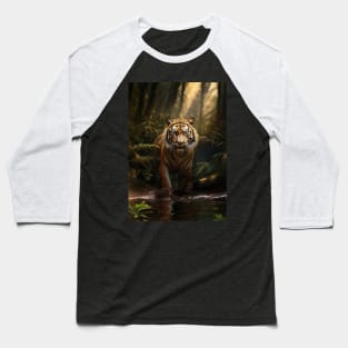 Graceful Tiger Reflection Baseball T-Shirt